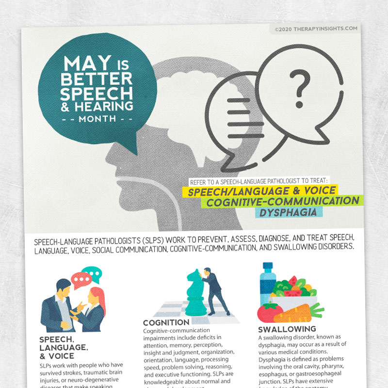 Better Hearing And Speech Month Printable Handouts For Speech 