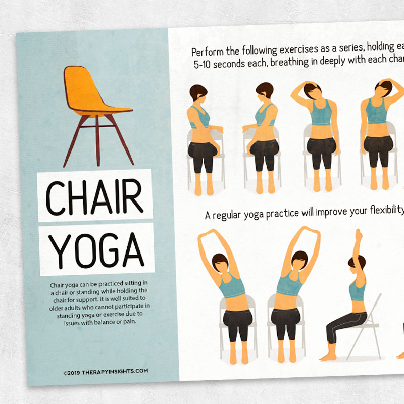 Printable Seated Yoga For Seniors  Yoga for seniors, Chair yoga, Senior  fitness