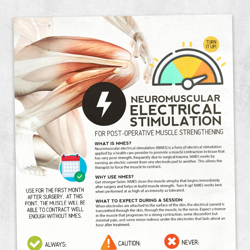 Handout: Neuromuscular Electrical Stimulation – Adult and pediatric  printable resources for speech and occupational therapists