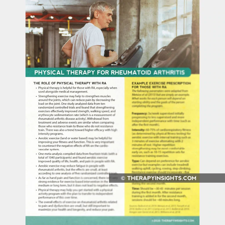 How Physical Therapy Can Help Those With Rheumatoid Arthritis Adult