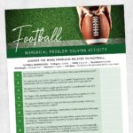 Med SLP - adult speech therapy printable resource - Football numerical problem solving activity