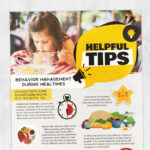 Speech therapy printable handout: Behavior management during mealtimes