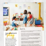 Speech therapy printable handout: The importance of play