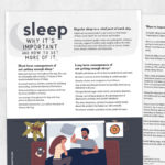 Speech, occupational, physical therapy printable handout: Sleep - why it's important
