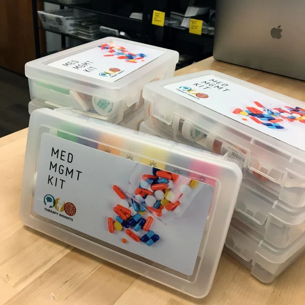 Carrying case for medication management kit
