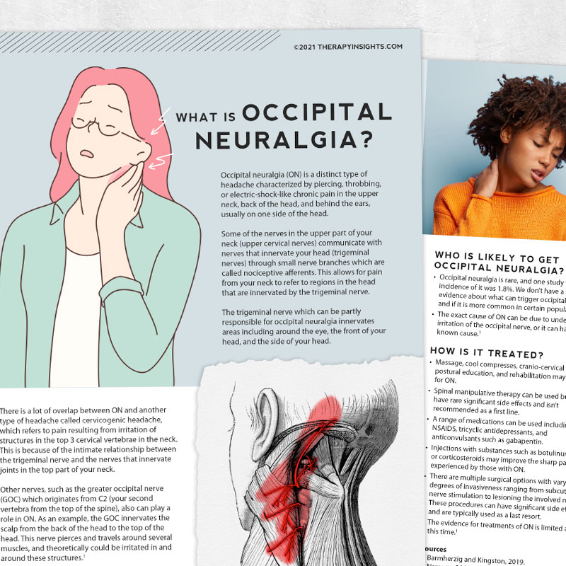 Physical therapy printable handout: What is occipital neuralgia?