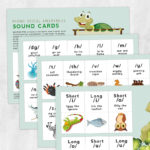 Speech therapy printable activity: Phonological awareness sound cards