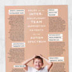 Speech therapy printable handout: Roles supporting patients on autism spectrum