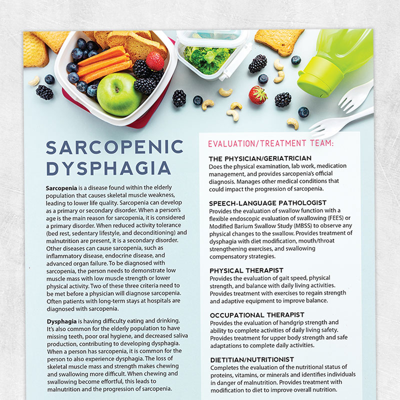 Dysphagia printable handout: Sarcopenic dysphagia
