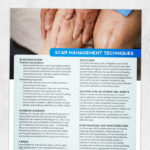 Occupational therapy printable handout: Scar management techniques