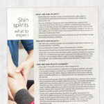 Physical therapy printable handout: Shin splints