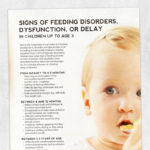 Speech therapy printable handout: Signs of feeding disorders, dysfunction, or delay in children up to age 3