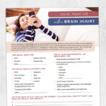Med SLP - adult speech therapy printable: Social media use with a brain injury