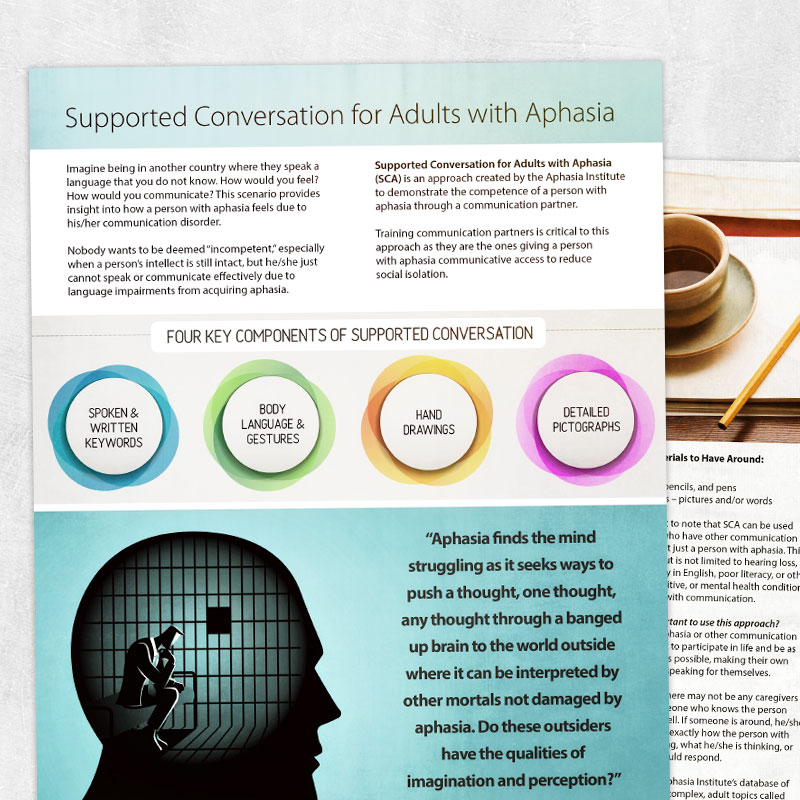 Aphasia therapy printable: Supported conversation for adults with aphasia