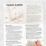 Physical therapy printable handout: Tennis elbow