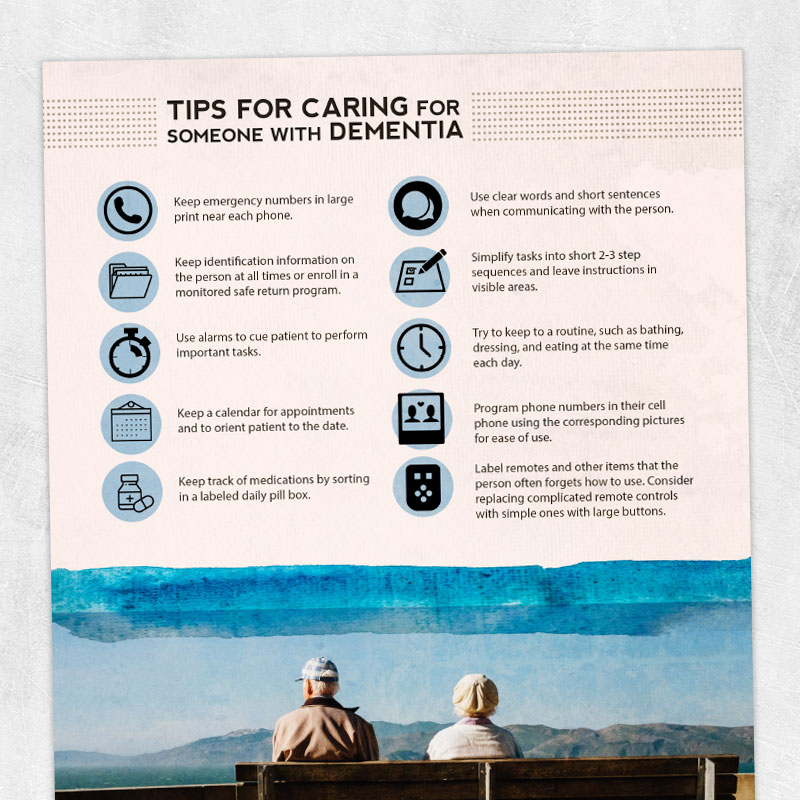 Dementia printable handout: Tips for caring for someone with dementia