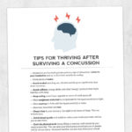 Brain injury therapy printable: Tips for surviving a concussion