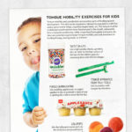 Speech therapy printable: Tongue mobility exercises for kids