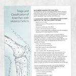 Physical therapy printable handout: Triage and classification of knee pain with mobility deficits