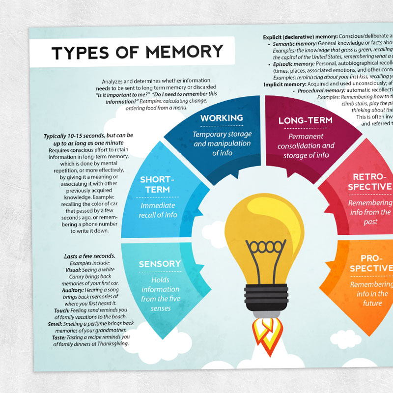 Brain injury therapy printable: Types of memory