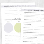 Occupational therapy printable handout: Workbook- impact of mental health on daily routines