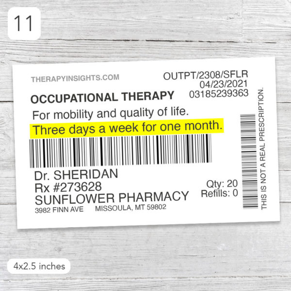 Occupational therapy sticker