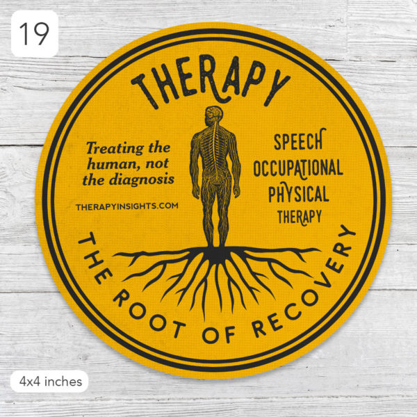 Speech, occupational, physical therapy sticker