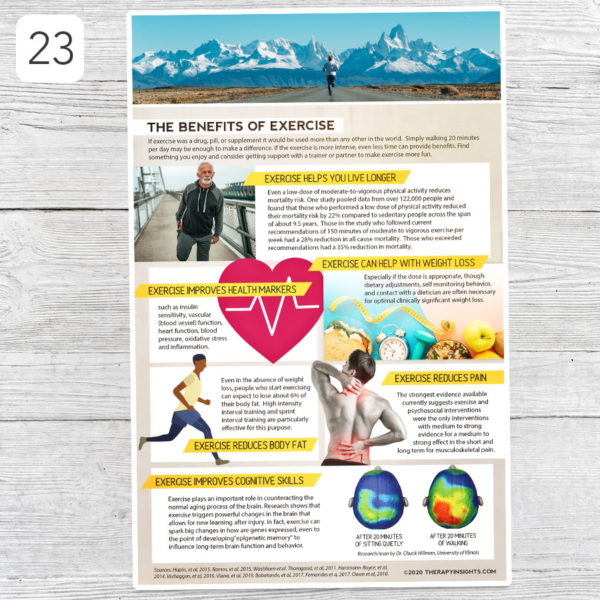 Physical therapy poster - the benefits of exercise