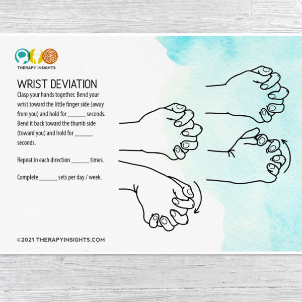 Occupational therapy range of motion flashcards for the hemiplegic arm