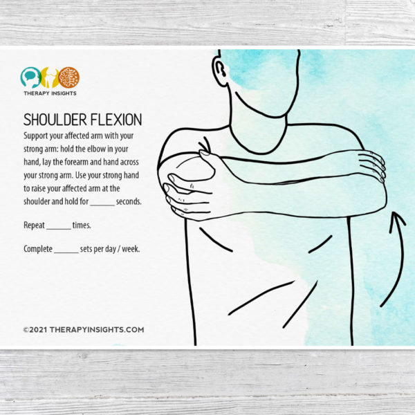 Occupational therapy range of motion flashcards for the hemiplegic arm
