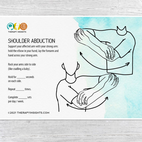 Occupational therapy range of motion flashcards for the hemiplegic arm