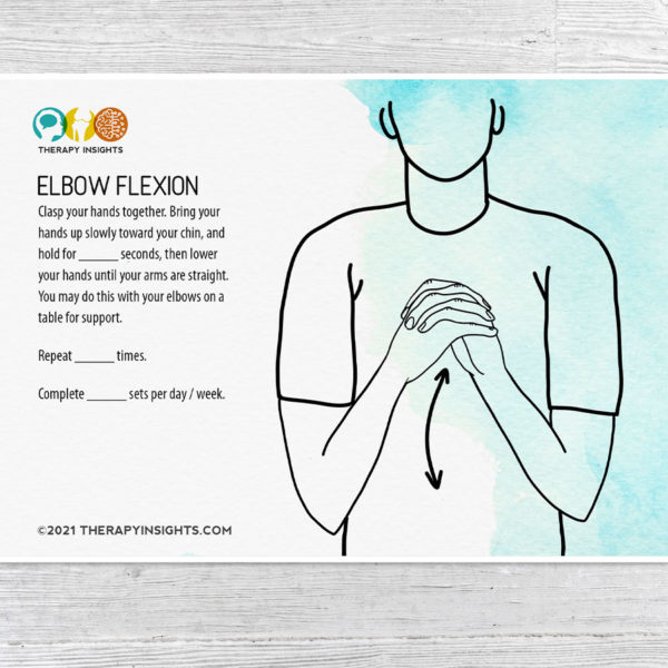 Occupational therapy range of motion flashcards for the hemiplegic arm