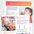 Pediatric SLP handout: Improving tongue placement for interdentals in isolation and one-syllable words