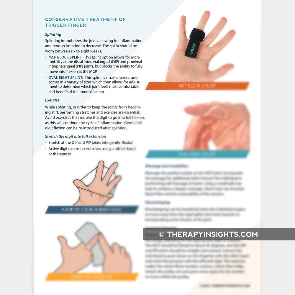 Trigger Finger Patient Education Career Education