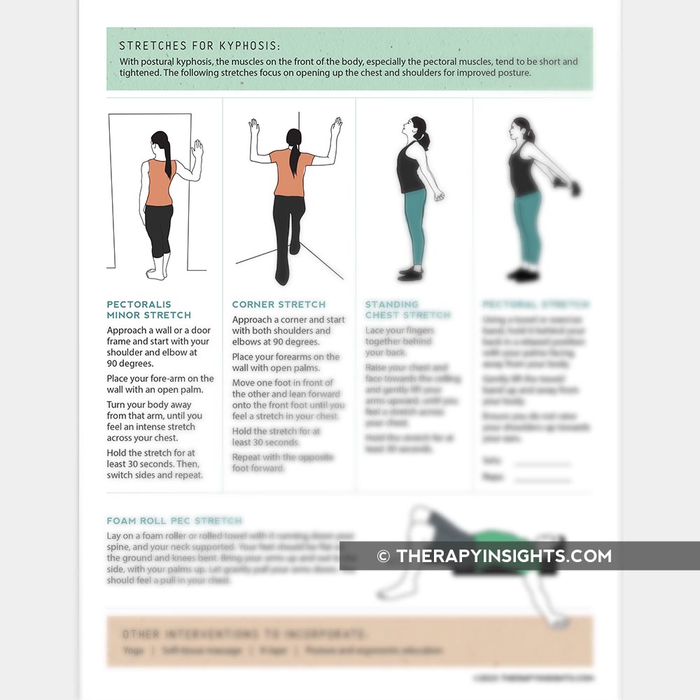 Exercises For Postural Kyphosis Printable Handouts For Speech 