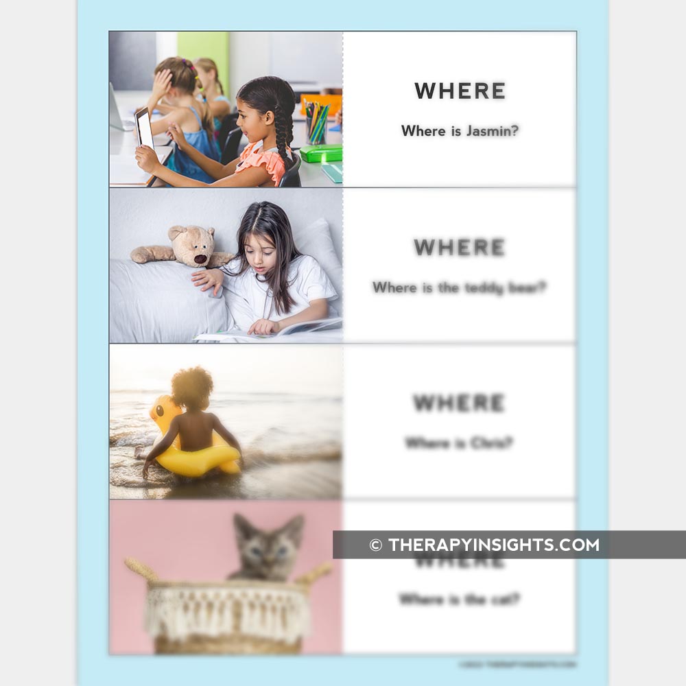 Wh Questions Flashcards Adult And Pediatric Printable Resources For