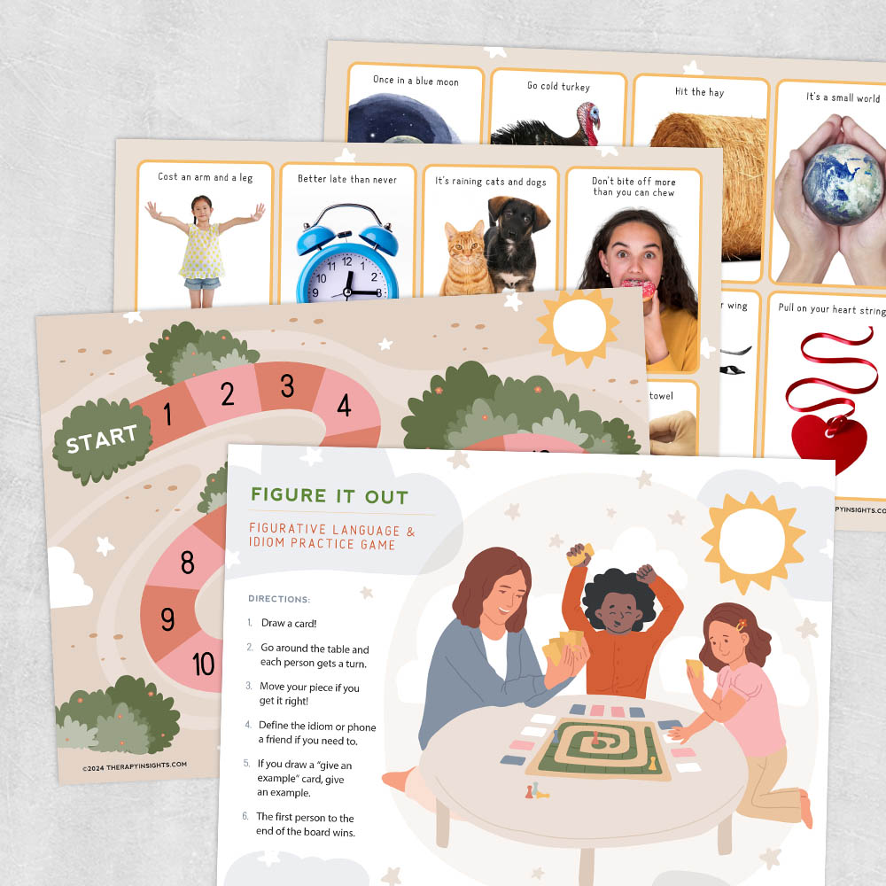Figure It Out Figurative Language And Idiom Practice Game Adult And 